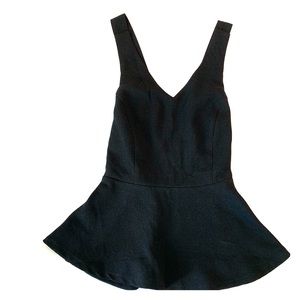 Cross-back peplum tank